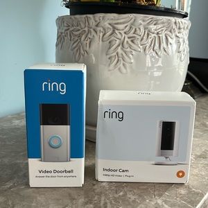 RING doorbell and indoor camera bundle